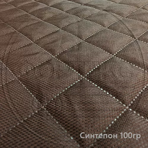 Термостежка №601 жаккард 16D021-BROWN border, синтепон 100 гр