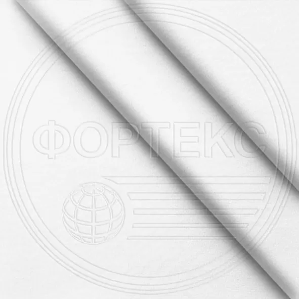 Ткань Тик полиэстер 6-White белый, без рисунка