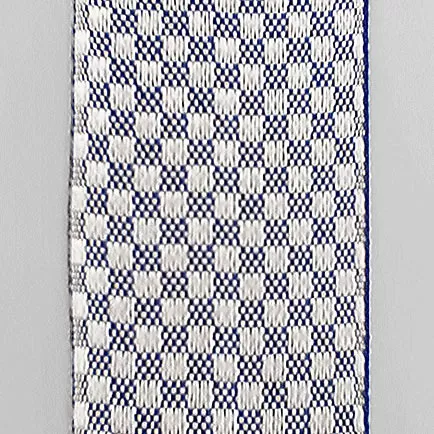 Лента окантовочная цветная АШ, шахматы 3.4 темно-синяя