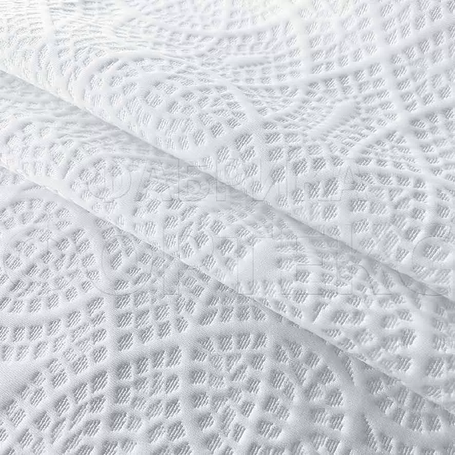 Трикотажное полотно ST 03-1-0-280 FS белое, абстрактный рисунок