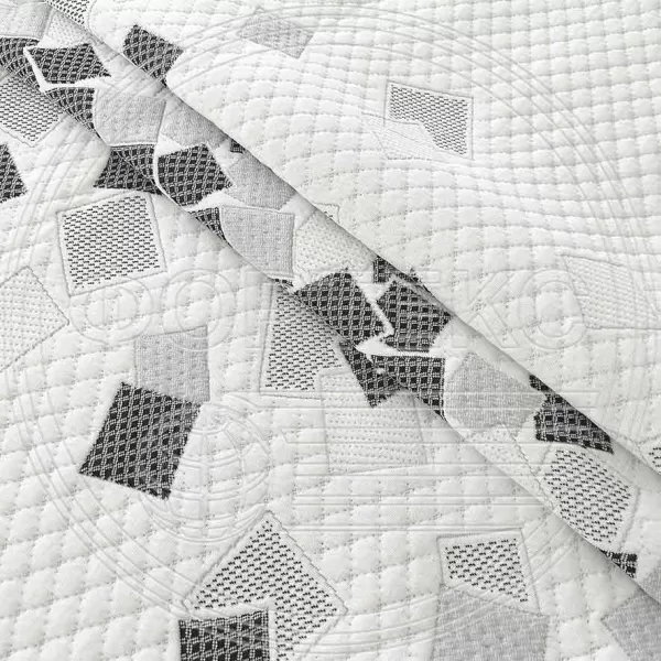 Трикотаж ST 037-43 Black/Grey 9.2/Blue 3.2 FS с геометрическим рисунком