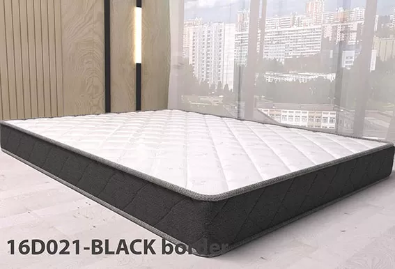 Ткань жаккард полиэстер 16D021-BLACK border для производства матрасов