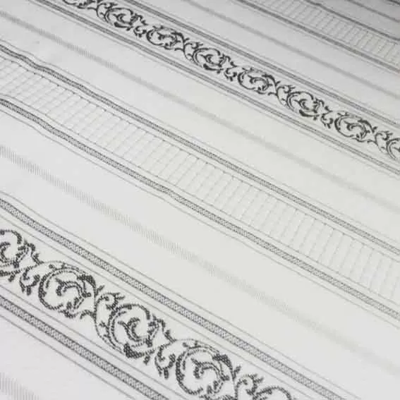 Матрасная ткань 80605 3 bord9 white-black