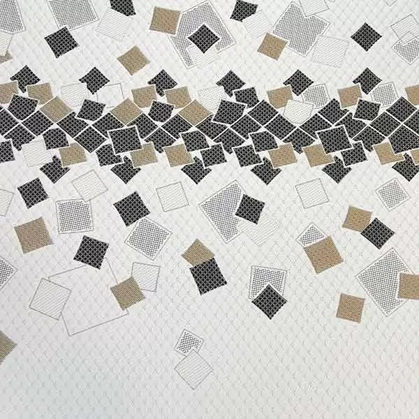 Трикотажное полотно ST 037-43 Black/Brown 8.4/Grey 9.2 FS оптом, рисунок геометрия