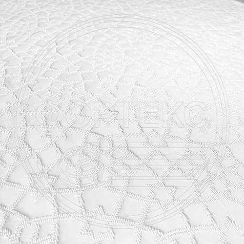 Трикотажное полотно FRTX 25 040 Калейдоскоп Белый для производства матрасов