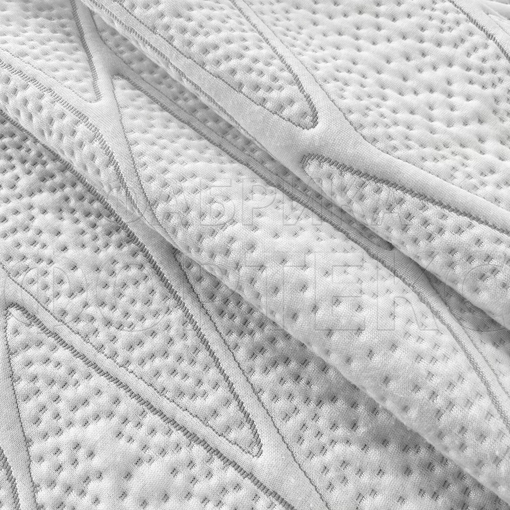 Трикотажное полотно X3893 FS серо-белого цвета с абстрактным рисунком