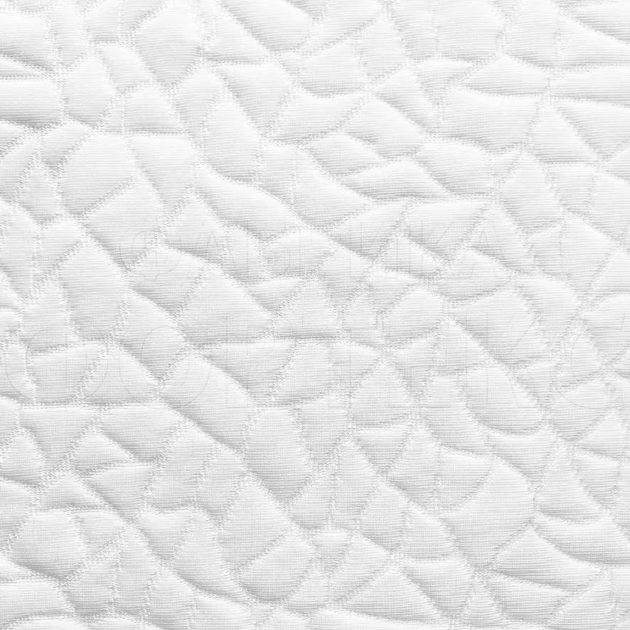 Трикотажное полотно ST 08-1-0-280 FS белого цвета с абстрактным узором