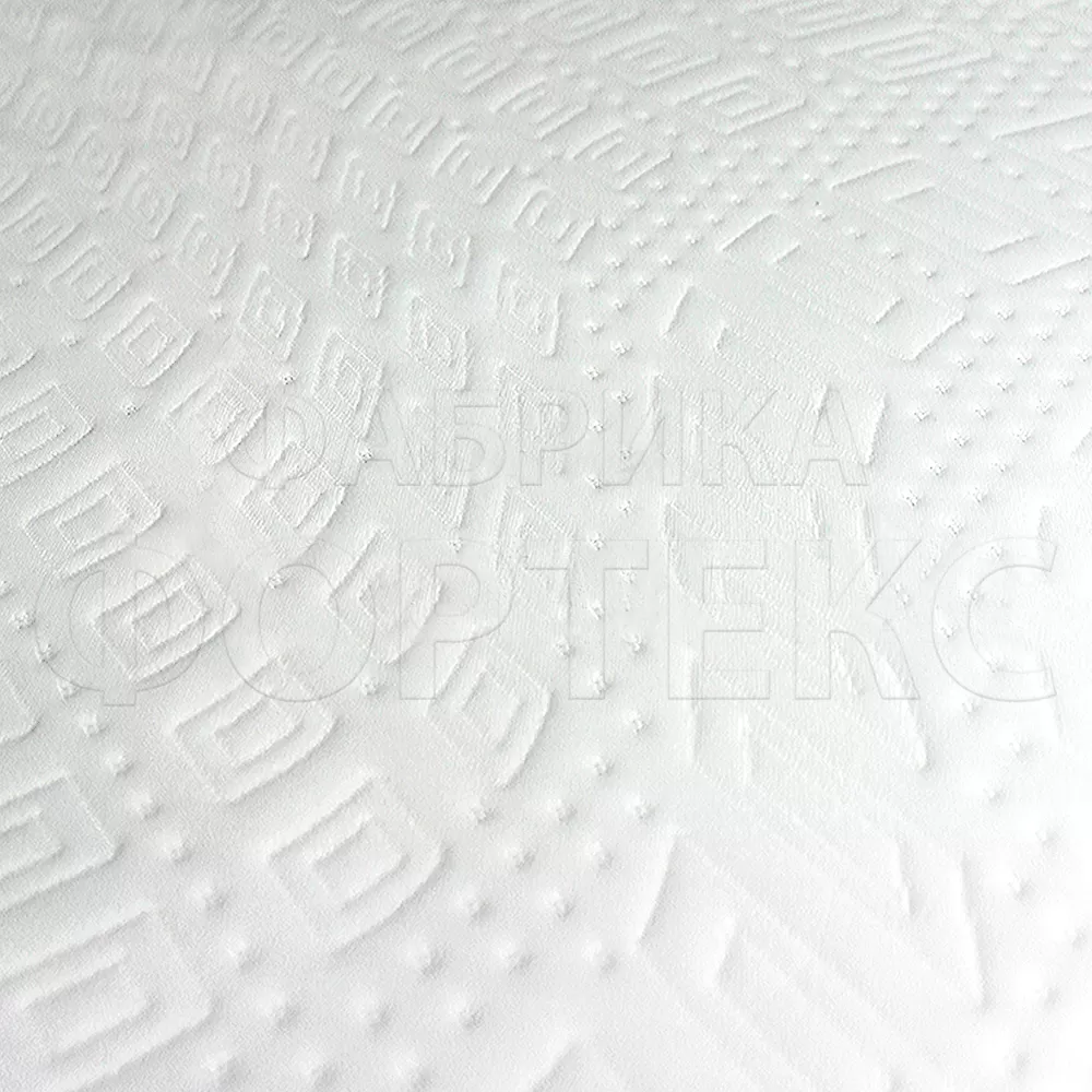 Трикотажное полотно BT015 180 FS белого цвета с абстрактным рисунком