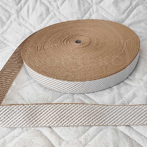 Лента окантовочная цветная БС-Ут 7.2 темно-бежевая оптом