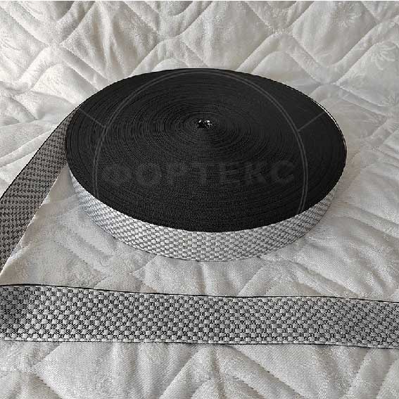 Лента окантовочная цветная АШ, шахматы 9.3 черная оптом