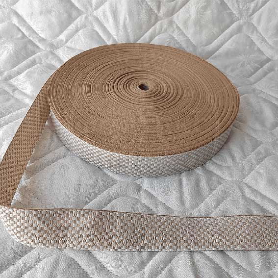 Лента окантовочная цветная АШ, шахматы 7.2 темно-бежевая оптом