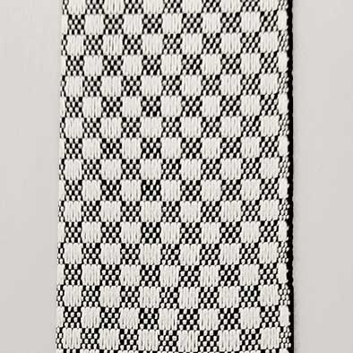 Лента окантовочная цветная АШ, шахматы 9.3 черная