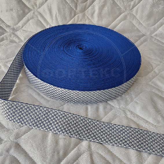 Лента окантовочная цветная АШ, шахматы 3.5 синяя оптом