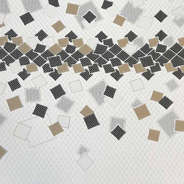 Трикотажное полотно ST 037-43 Black/Brown 8.4/Grey 9.2 FS оптом, рисунок геометрия