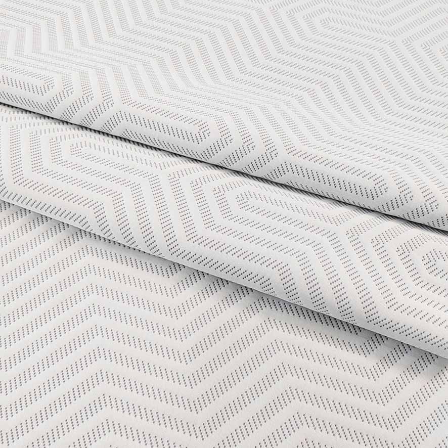 Трикотажное полотно ST 022-2-0-280 FS белого цвета с геометрическим узором