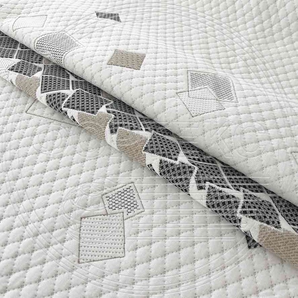 Трикотаж ST 037-43 Black/Brown 8.4/Grey 9.2 FS с геометрическим узором