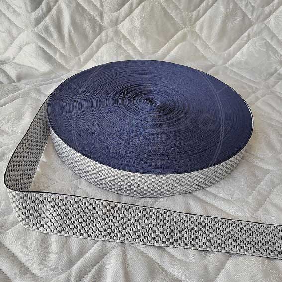 Лента окантовочная цветная АШ, шахматы 3.4 темно-синяя оптом