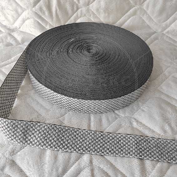 Лента окантовочная цветная АШ, шахматы 9.1 серая оптом