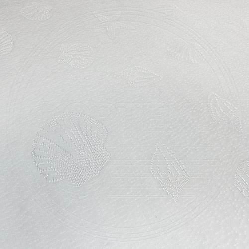 Трикотажное полотно FRTX 25 035 Ракушка Белый для матрасов и наматрасников