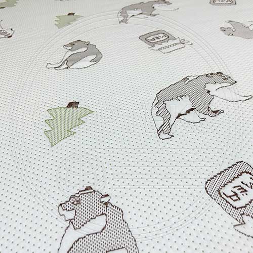 Трикотажное полотно FRTX 25 033 Медведь для производства матрасов