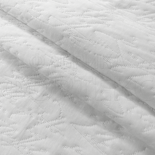 Трикотажное полотно B1623 FS белое с абстрактным рисунком в цвет полотна