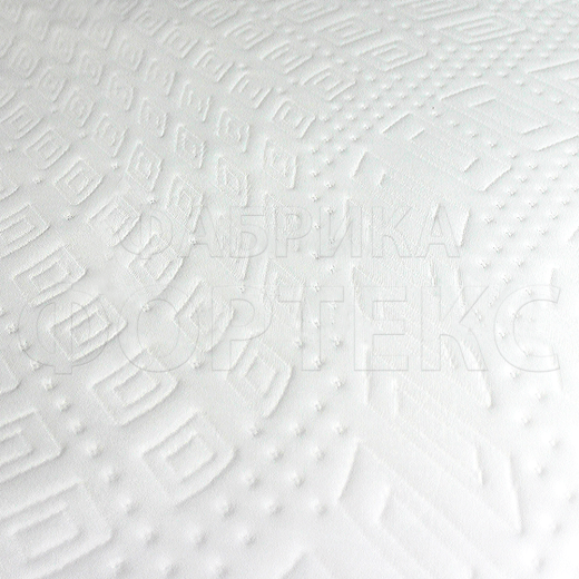 Трикотажное полотно BT015 180 FS белого цвета с абстрактным рисунком